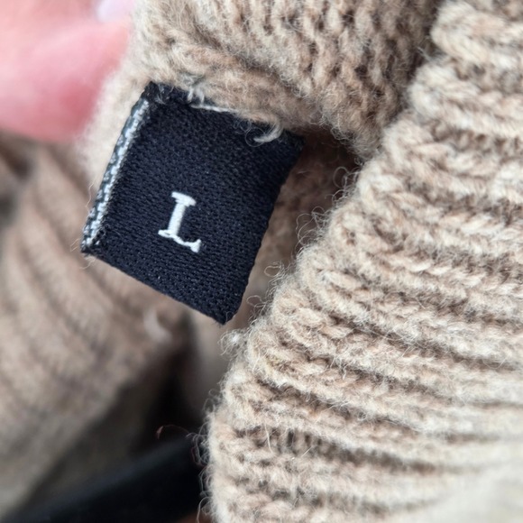 Marchbrae Men Large Lambswool 1/2 Zip Sweater Pullover Mock Neck Tan Edinburgh‎ - Picture 4 of 6